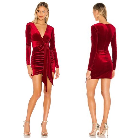 Superdown Jaylin ruched mini dress ruched mini dress in Red Size M - Picture 1 of 11